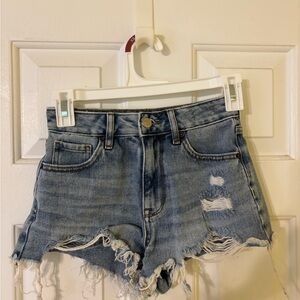 PacSun Light Blue Distressed Jean Shorts